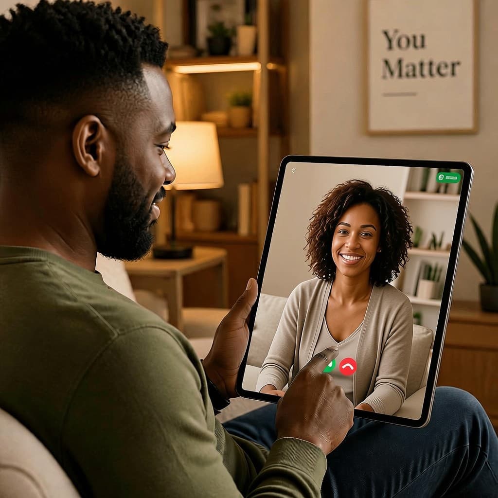 Therapist offering support during a counseling session